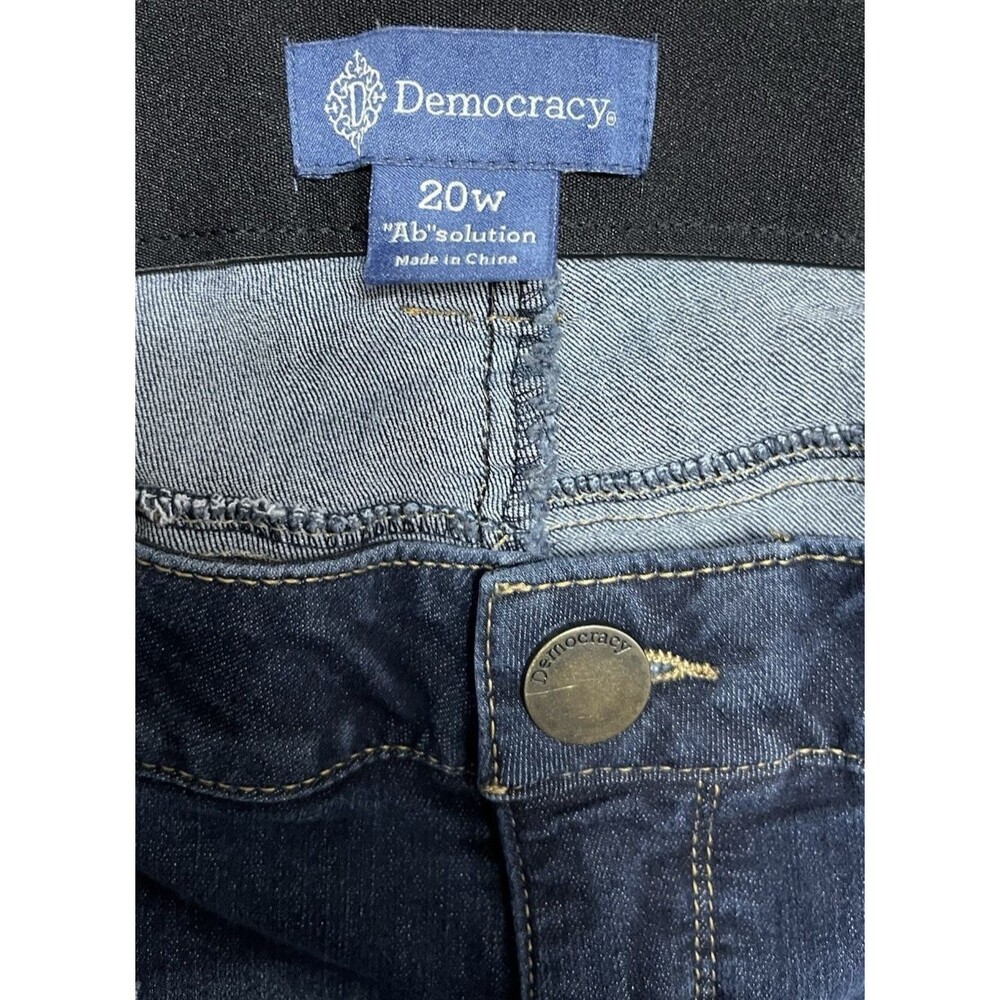 Democracy Ab Solution Jeans Women 20W Plus Bootcut Stretch Blue High Rise Denim - Picture 5 of 8